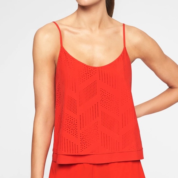 Athleta Tops - Athleta FWS Perforated Cami in Saffron Red